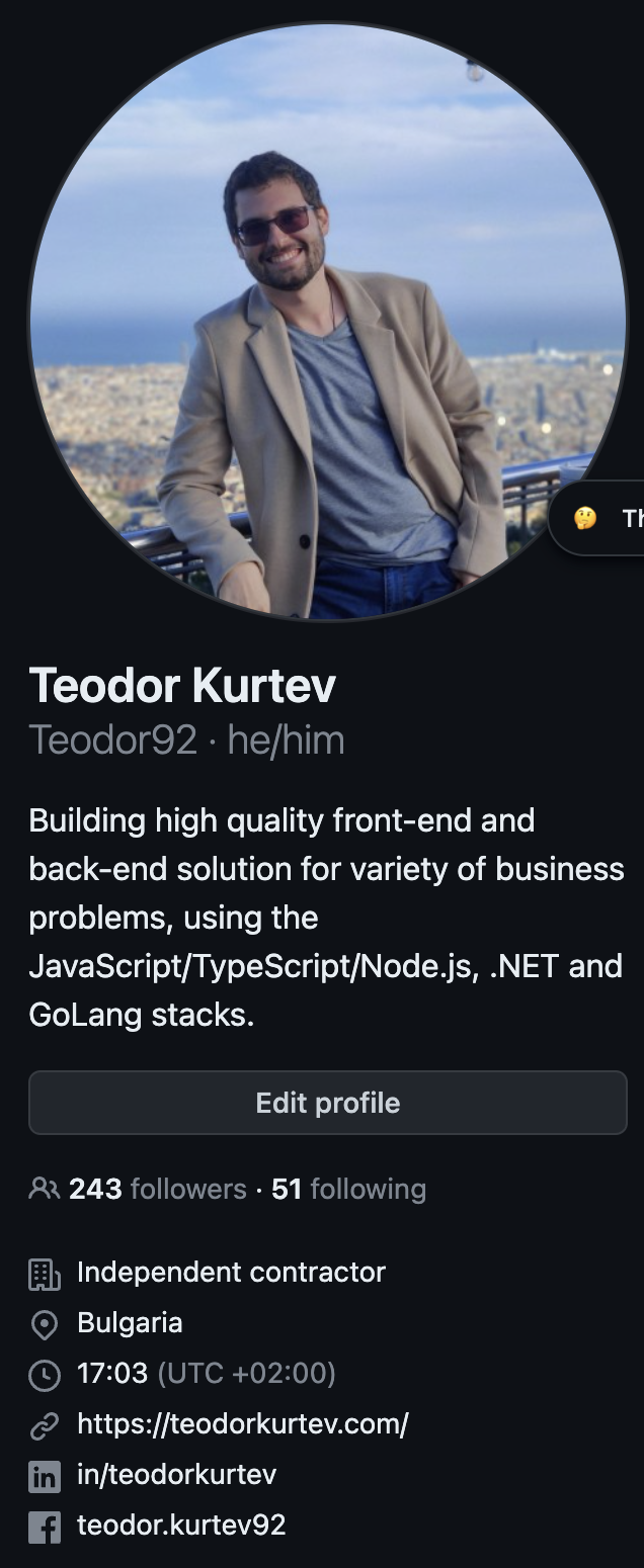 GitHub profile